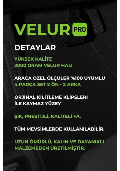 Egea Sedan Halı Paspas Araba Halısı Oto Paspas