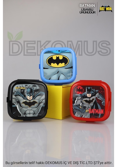 Tek Bölmeli Küçük Boy 32 Cm Yeni Sezon Lisanslı Batman Anaokul Çantası,beslenme Kabı Ve 500 Ml Trıtan Matara Okul Seti Altın