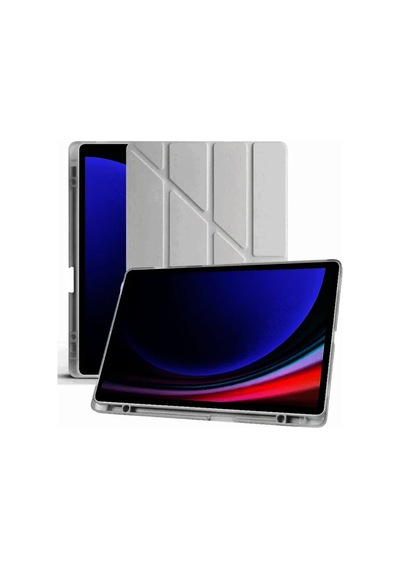 Samsung Galaxy X510 Tab S9 Fe 11 Kılıf Kalemlikli Mars Tablet Kılıfı - Koyu Gri Diğer