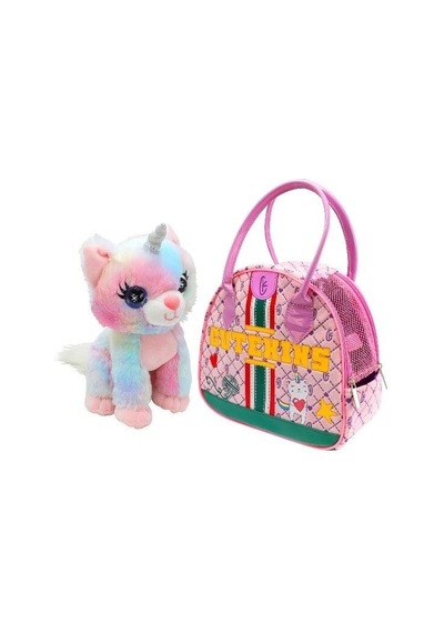 Cutekins Peluş Caticorn Posh Taşıma Çantalı Peluş Oyuncak Pembe -  Mavi