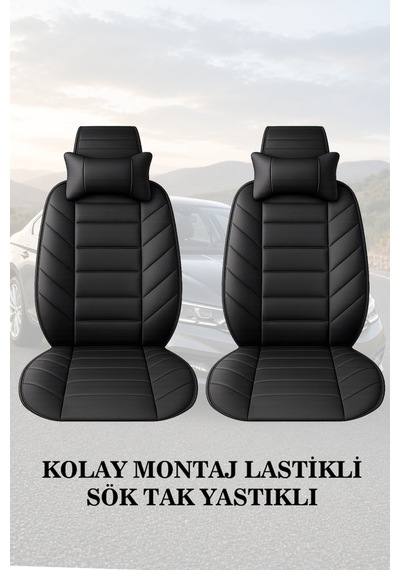 Corolla 2007 Uyumlu Siyah Renk Lüks Premium 2 Adet Minder Ve Yastık