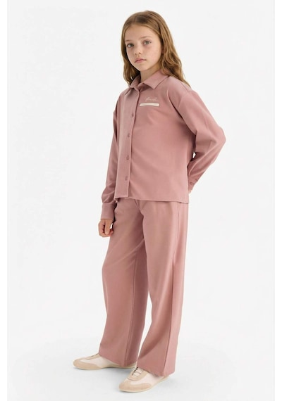 Defacto Kız Çocuk Beli Lastikli Wide Leg Pantolon G4506a825wnpr347 Mor-pr347