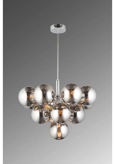Özüm 13'lü Camlı Avize 7231-p28-8x-dv Krom