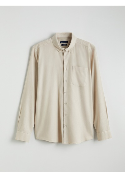 Lcwaıkıkı Classic Bej Regular Fit Gabardin Erkek Gömlek