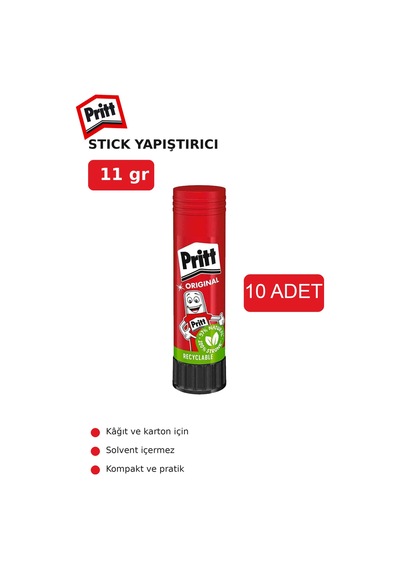 Pritt Original Stick Yapıştırıcı 11 Gr 10'lu Paket