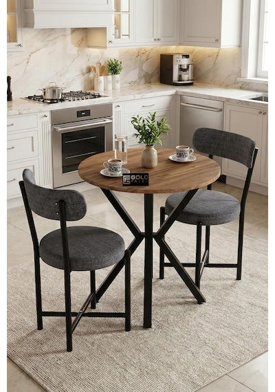 Mutfak Masası 70 Çap Yuvarlak 2 Sandalyeli Masa Takımı Modern Set Bahçe Balkon Cafe Teddy 9840 Gri Diğer Mutfak Masası 70 Çap Yuvarlak 2 Sandalyeli Masa Takımı Modern Set Bahçe Balkon Cafe Teddy 9840 Gri Diğer