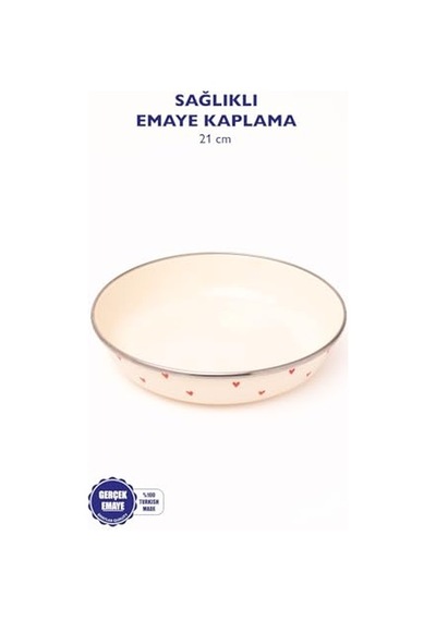 Cupid Emaye Bowl Tabağı - Bowl Kase - Salata Kasesi - Sunum Kasesi Çok Renkli