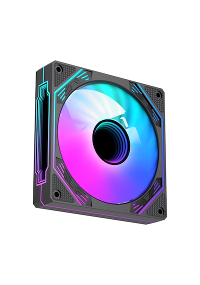 NG-A120B 3 Adet 120mm Kasa Fan 11X ARGB PWM Slot Kontrolcü ve Kumanda Siyah