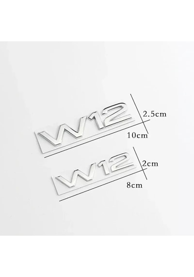 W12 Çamurluk Yazısı Seti 2'li Paket Krom 3m 3d Abs Mercedes G