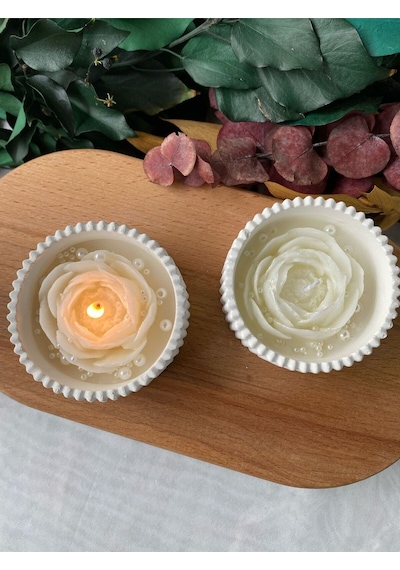 Bernami Mum Pinterest 2'li Dekoratif Mumluk Beton Kase Mum Diğer