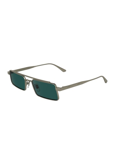 Calvin Klein Ck 24111s 716 55 Unisex Dikdörtgen Gri Metal Güneş Gözlüğü Gri
