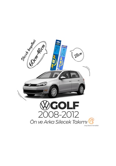 Volkswagen Golf 6 Ön ve Arka Sileceği Seti (2008-2012) RBW