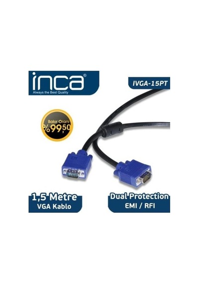 Inca Ivga-15pt 1,5mt Vga Kablo Kdo