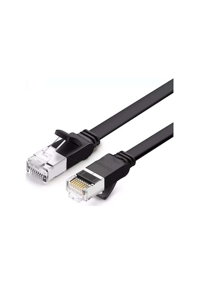 Cat6 Flat Pure Metal Konnektör Utp Ethernet Kablosu 1 Metre