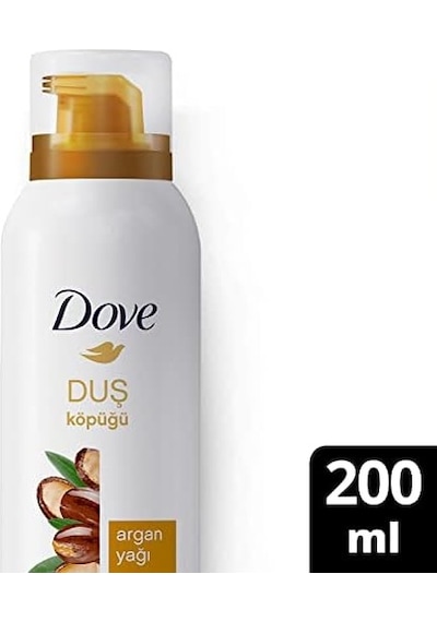 Argan Yağı Duş Köpüğü,10 Kat Daha Yoğun Köpüğe Sahip Kremsi Formül, 200 Ml, Beyaz Açık Mavi