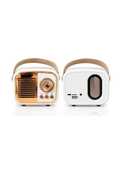 Retro Tasarım Bluetooth Hoparlörlü Radyo Taşınabilir Kablosuz Müzik Çalar, Usb/aux/tf Kart Destekli
