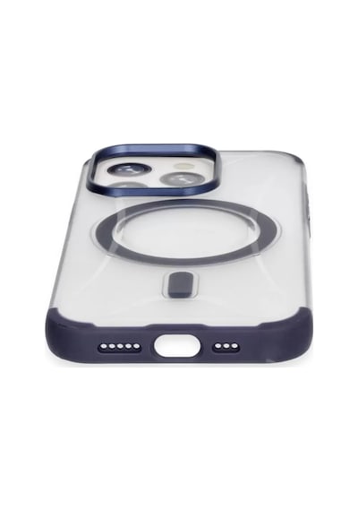 Apple iPhone Uyumlu,  15 Pro Hilton Magsafe Kapak - Lacivert