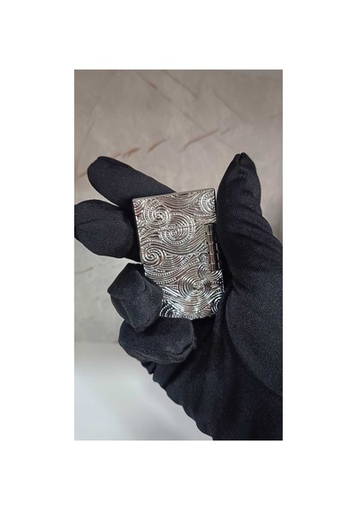 Dupont Tarzı Sanatsal Dalga Desenli Metal Gövdeli Doldurulabilir Çakmak, İkonik Cling Sesi İlle Mest Olacaksınız Gümüş - 876847297 Gümüş - 876847297 Gümüş