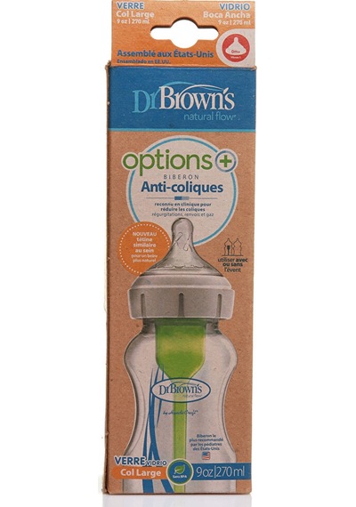 Db91740 Dr Browns Options+ Geniş Ağız Antikolik Cam Biberon 270 Ml 0+ Ay 3 Adet