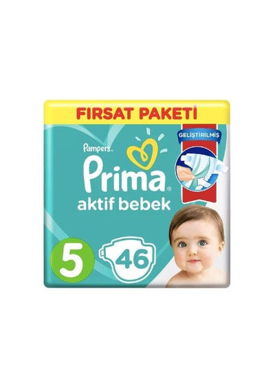 Prima Pampers Aktif Bebek Junior Bebek Bezi 11-16 KG 5 Beden 5 x 46 Adet 5'li