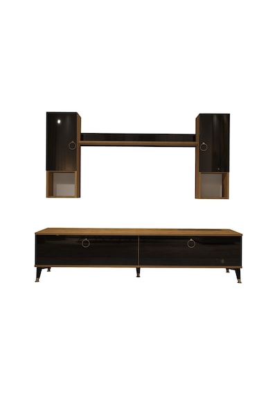 Decoraktiv Eko 5da Mdf Std Gold Tv Ünitesi Tv Sehpası Pera - Siyah