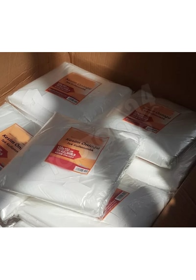 200 Adet Tek Kullanımlık Naylon Kuaför Önlüğü Kullan At 100x150 Cm Penuar Çift Taraflı Bant Hediyeli