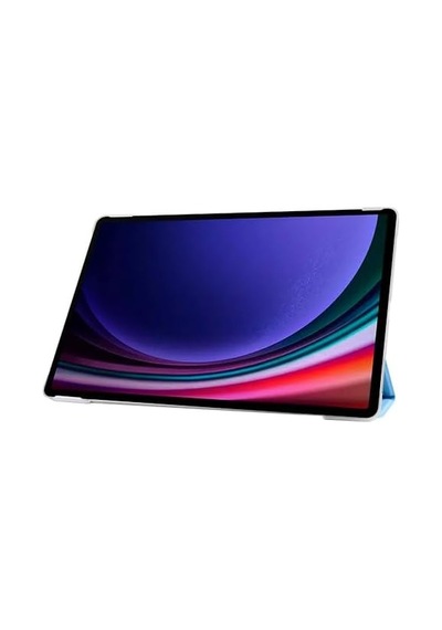 Galaxy Tab S9 Fe Plus/galaxy Tab S10 Plus Tablet İle Uyumlu Tablet Kılıfı Smart Cover Uyku Modlu Standlı Arkası Sert Şeffaf Kapak Mavi