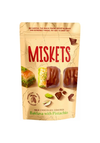 Antep Fıstık Dolgulu Çikolata Kaplı Çıtır Baklava 80 Gr