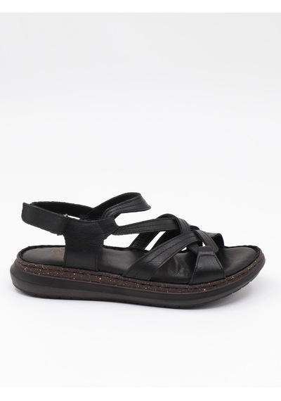 Nesilshoes Nesil Shoes Mns 157 Siyah Hakiki Soft Deri Kadın Sandalet