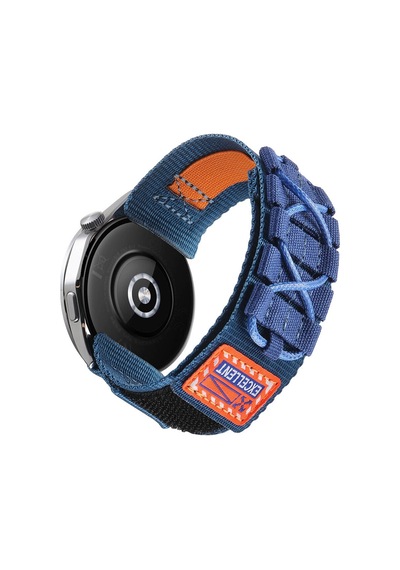 Samsung Galaxy Watch 46mm Uyumlu Orbital Örgülü Halat Tasarımlı Naylon Kumaş Hasır Kordon