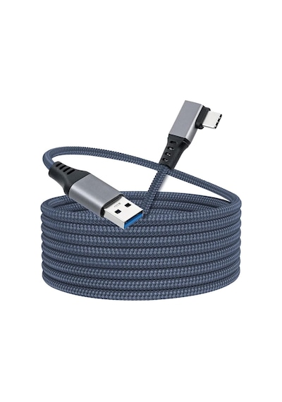 Oculus Quest İle Uyumlu Link Kablosu 6mt, 5gbps Usb Hızlı Veri Aktarımı, Hızlı Şarj Usb-c, Quest 2 Uyumlu Usb To Type-c