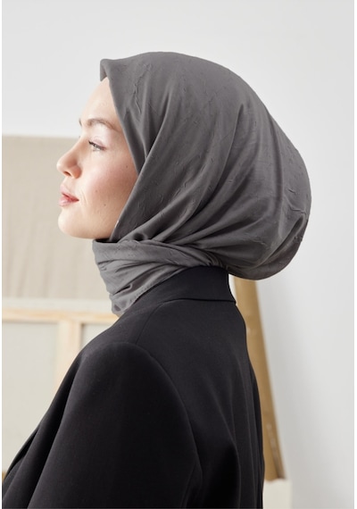 Bambu Kraş Eşarp Tesettür Giyim, Hafif, Rahat, Şık, Yüksek Kalite, Hijab, Scarf, Shawl Koyu Gri