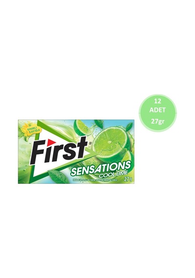 First Sensations Cool Lime Aromalı Sakız 27gr-12 Adet