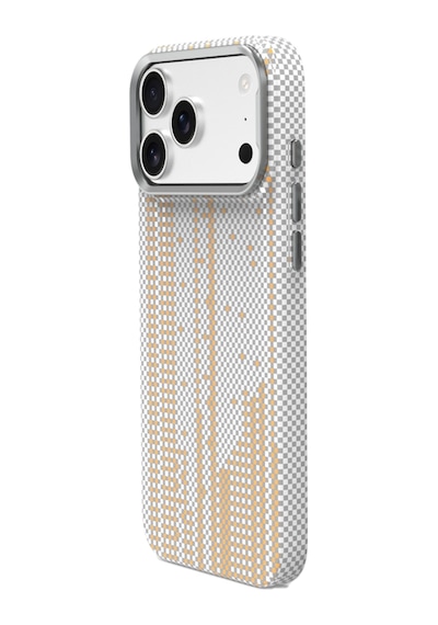 Piili Apple iPhone Uyumlu 17 Pro Kevlar Serisi Magsafe Kılıf Şehir Beyaz