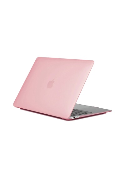 Apple Uyumlu MacBook Air 13 Touch Id A2179 Shell Rubber Kapak Pembe