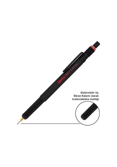 Rotring İki Fonksiyonlu Kalem 800 Plus + 0.7 Mm Siyah 1900182