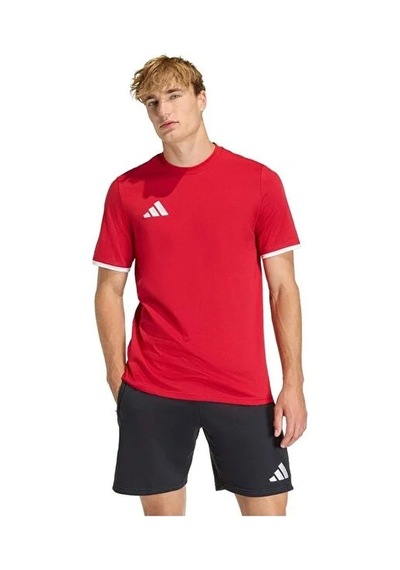 Adidas Ent26 Tee Erkek Spor T-shirt Jz6676 Kırmızı