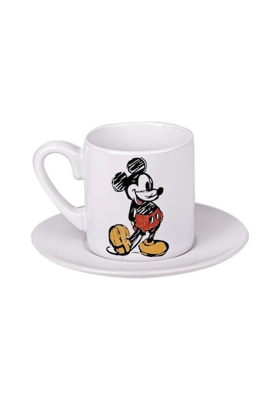 Mickey Mouse Türk Kahvesi Fincanı Beyaz