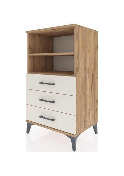 Hyperion Komodin 2 Raflı 3 Çekmeceli 60x44x106 Çam-aytaşı Çam