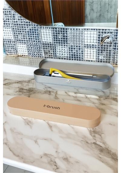 Tbrush Diş Silgisi ve Diş Silgisi Metal Kabı