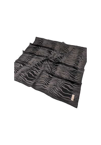 Pierre Cardin İpek Eşarp - 8652438-914 Siyah Kahve Twill Siyah Kahve