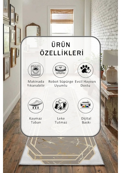 Tuğra Vizon Yıkanabilir Yolluk