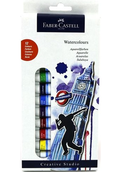 Faber Castell 12 Renk Tüp Sulu Boya 12 Ml 169503