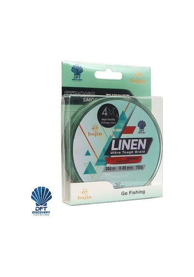 Dft Bojin 4x Linen İp Misina 0.45 Mm 300 M Yeşil