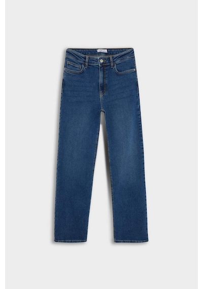Defacto Comfort Straight Normal Bel Bilek Boy Jean Yıkamalı Pantolon F9726ax25wnnm34 Mavi-nm34