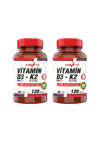 Vitamin D3-k2 120 Tablet 2 Kutu