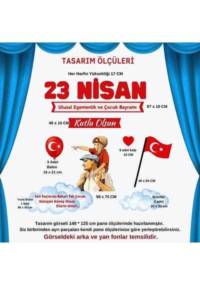 23 Nisan Ulusal Egemenlik Ve Çocuk Bayramı Pano Süsü