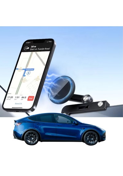 Tesla Model Y Model 3 Ekran Üstü Magsafe Telefon Tutucu Siyah