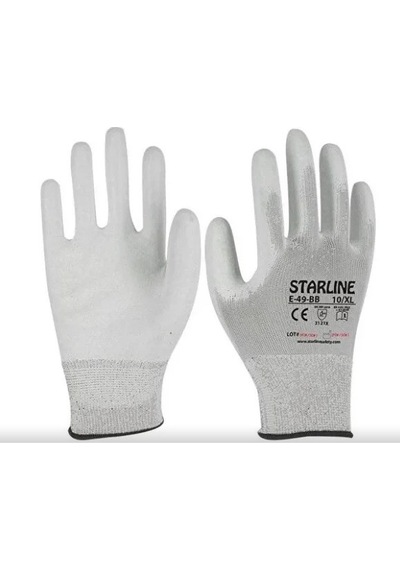 Starline E-49-bb Pu Poliüretan Kaplı Hassas Montaj Eldiven 5 Çift