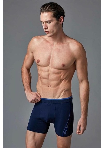 Eros Ers014 Compact Renkli Boxer - Lacivert